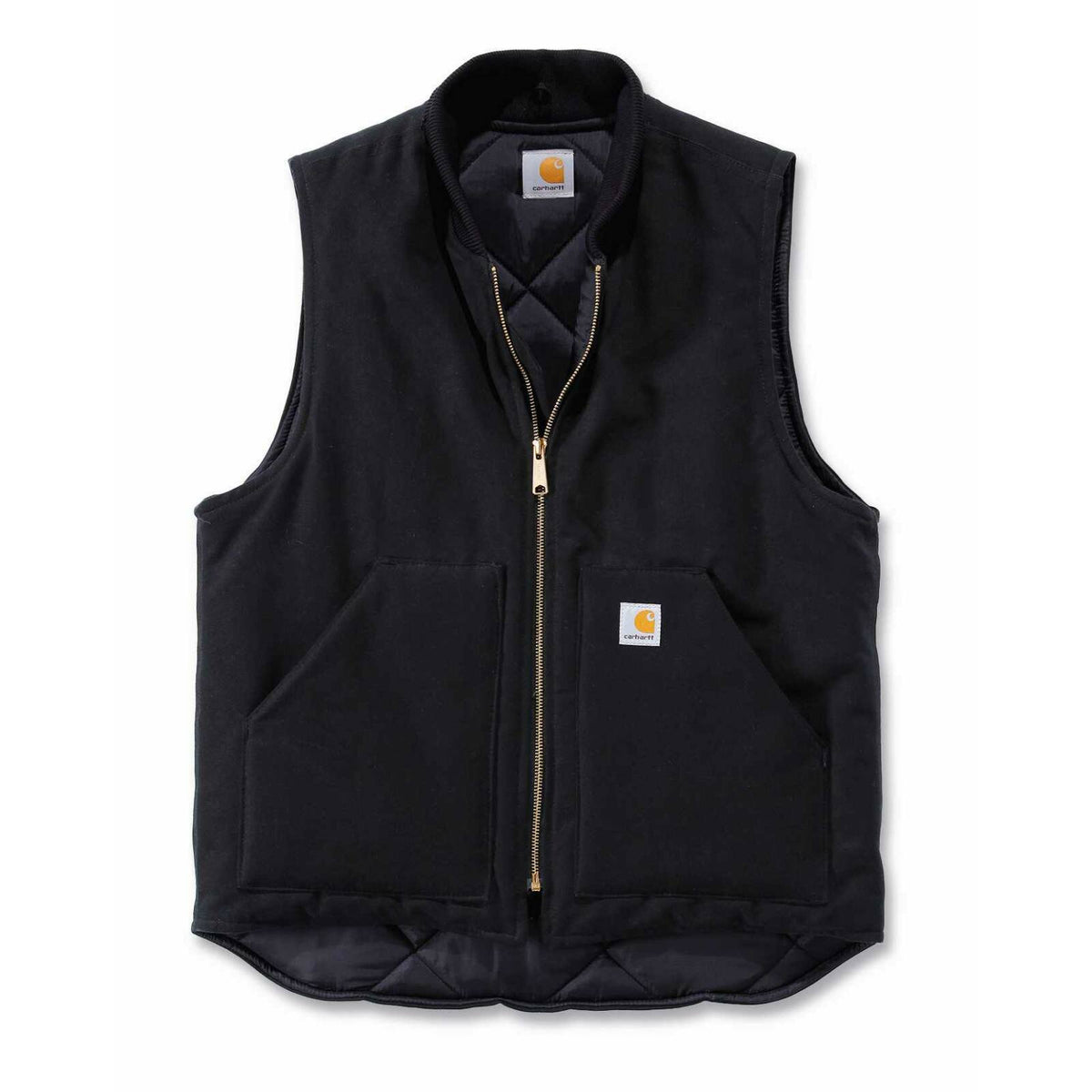 Carhartt Duck Vest Arctic Quilt Lined - Black – The Real