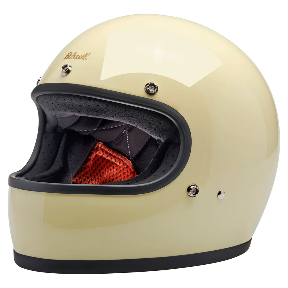 BILTWELL GRINGO ECE R22.06 HELMET - GLOSS VINTAGE WHITE