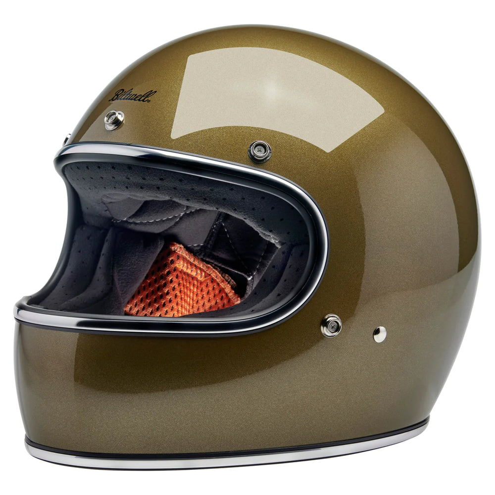 BILTWELL GRINGO ECE R22.06 HELMET - UGLY GOLD METALLIC