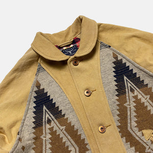 
                  
                    BZEN M.3003R-SANTANA-NBL REGULAR FIT RAGLAN SLEEVE NATIVE AMERICAN MOTIF BLANKET PANEL VEGGIE DYED CANVAS COSSACK JACKET-13.5OZ-E0 GOBI
                  
                