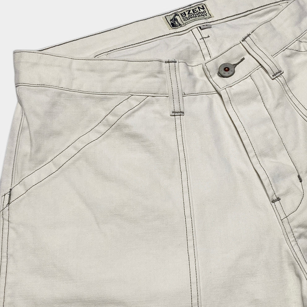 
                  
                    BZEN M.1077 QUENTIN L32 RELAX STRAIGHT 4 POCKET CANVAS BUCKLE BACK WORK PANT -11OZ-E0 WHITE
                  
                