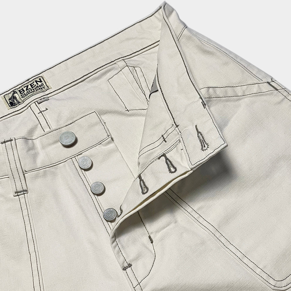 
                  
                    BZEN M.1077 QUENTIN L32 RELAX STRAIGHT 4 POCKET CANVAS BUCKLE BACK WORK PANT -11OZ-E0 WHITE
                  
                