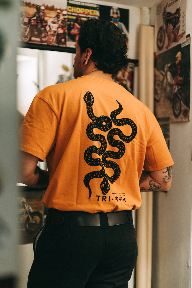 
                  
                    TRI - GO NO SEN - Heavy Oversized Tee - Orange
                  
                