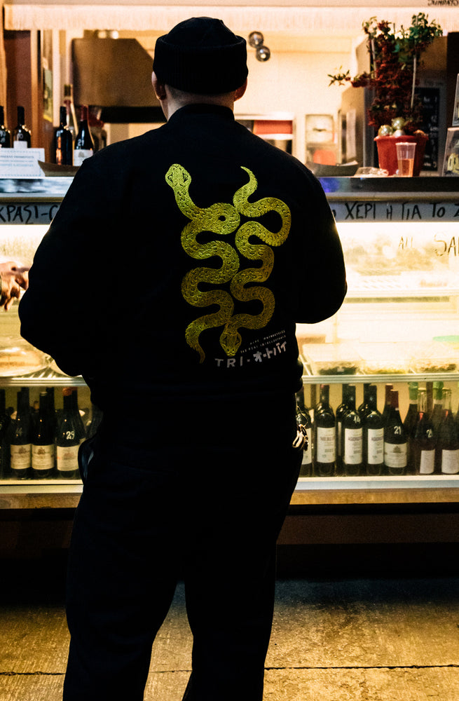 
                  
                    TRI GO NO SEN - EMBROIDERED HEAVY COLLEGE JACKET
                  
                