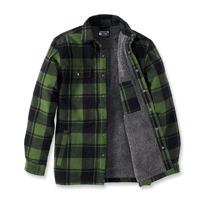CARHARTT - FLANNEL SHERPA-LINED SHIRT CHIVE – The Real Intellectuals Store