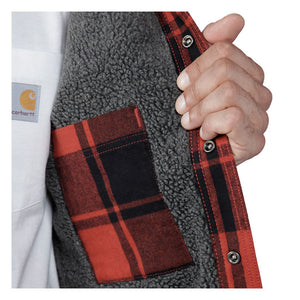 
                  
                    CARHARTT - FLANNEL SHERPA-LINED SHIRT RED OCHRE
                  
                
