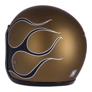 
                  
                    ROEG X 13 1/2 SKULL BUCKET HELMET FLAMES MATT GOLD
                  
                