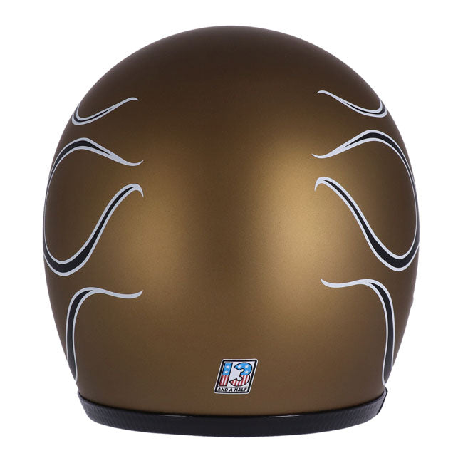 
                  
                    ROEG X 13 1/2 SKULL BUCKET HELMET FLAMES MATT GOLD
                  
                