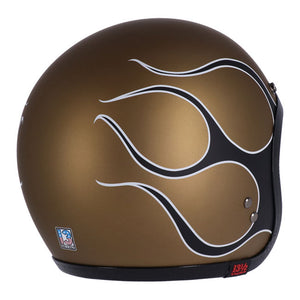 
                  
                    ROEG X 13 1/2 SKULL BUCKET HELMET FLAMES MATT GOLD
                  
                
