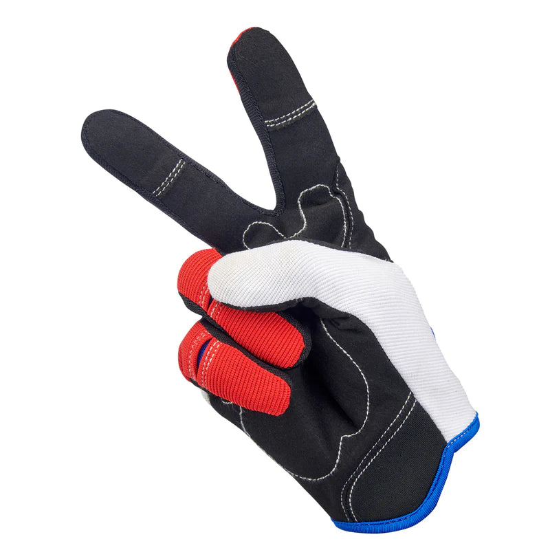 
                  
                    BILTWELL MOTO GLOVES - RED/WHITE/BLUE
                  
                