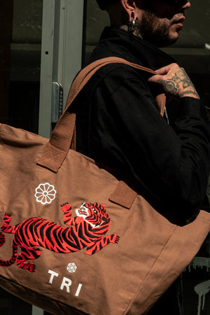 
                  
                    "TORA" EMBROIDERED TOTE BAG - CARAMEL
                  
                