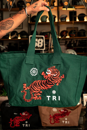
                  
                    "TORA" EMBROIDERED TOTE BAG - GREEN
                  
                
