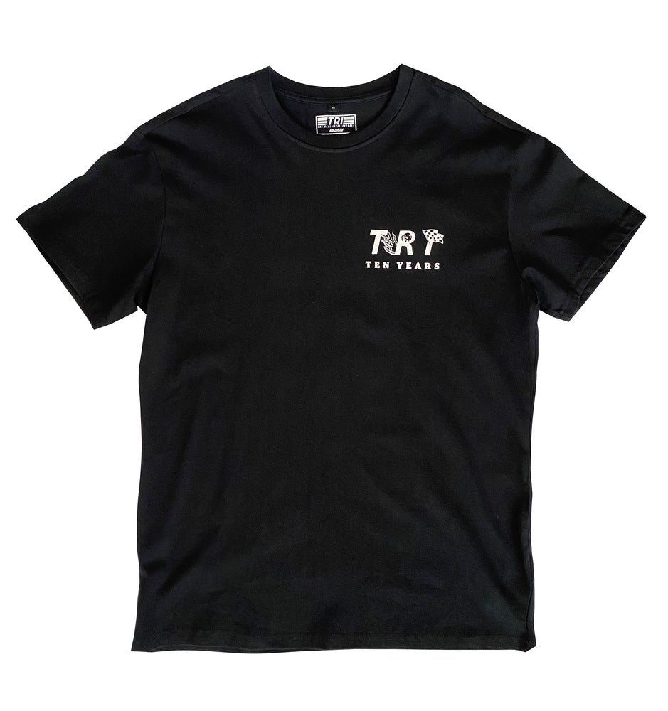 
                  
                    TRI "10TH ANNIVERSARY" Oversized Tee - Black
                  
                