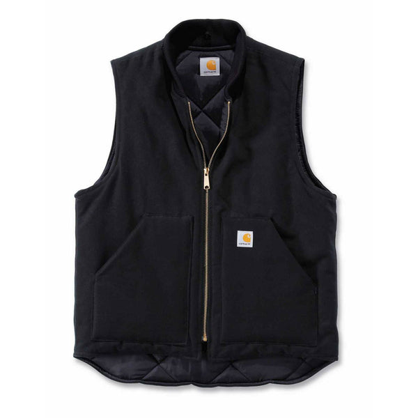 Carhartt Duck Vest Arctic Quilt Lined - Black – The Real