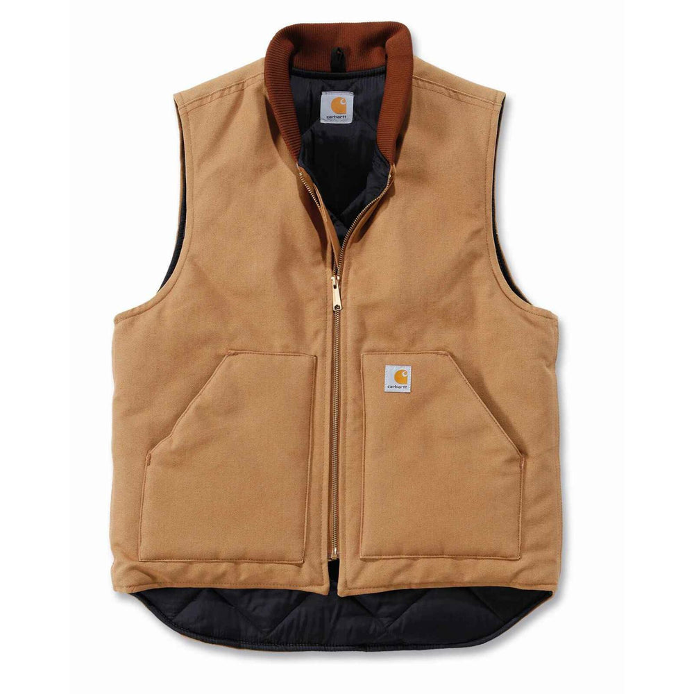 Carhartt Duck Vest Arctic Quilt Lined - Brown