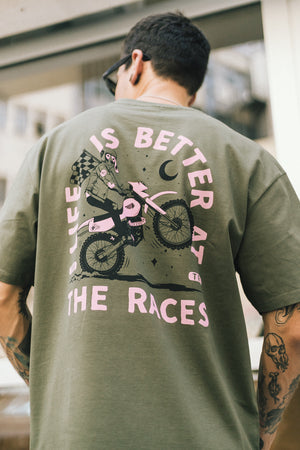 
                  
                    TRI RACE TEE - Heavy Oversize - Olive
                  
                