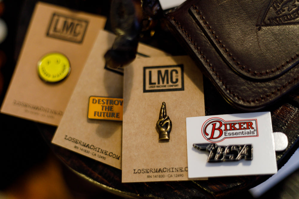 
                  
                    LOSER MACHINE LMC GOOD LUCK PIN ANITQUE BRASS
                  
                