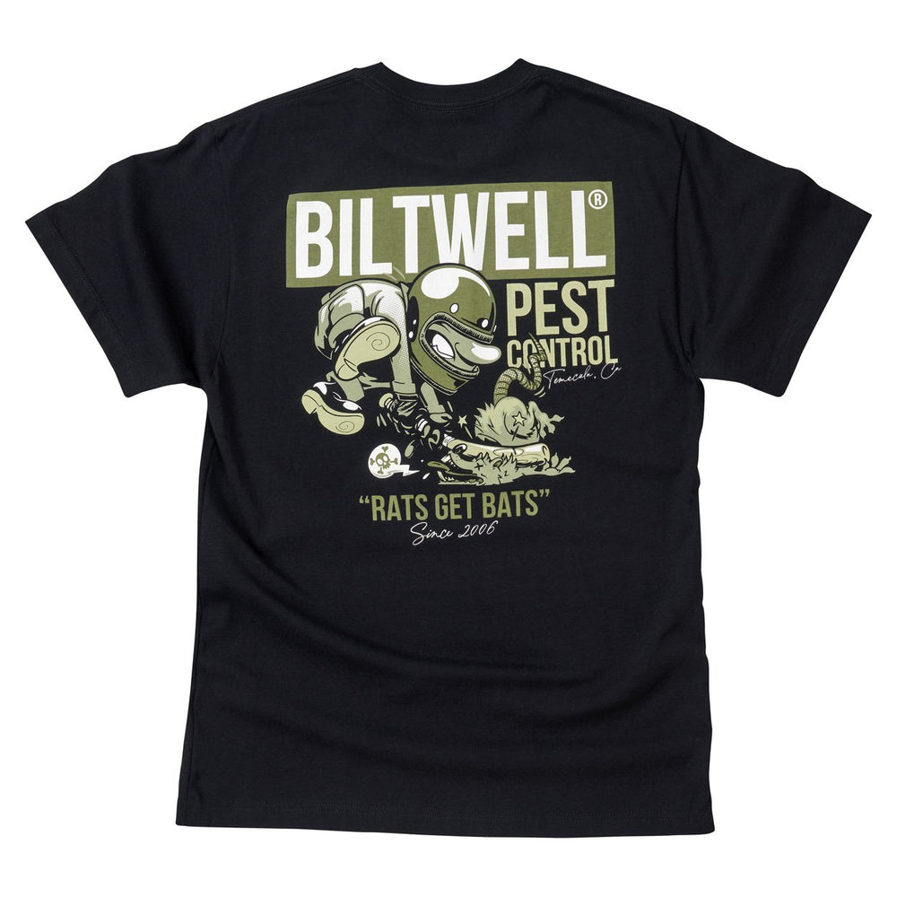 BILTWELL Rats Bats Pocket T-Shirt - Black