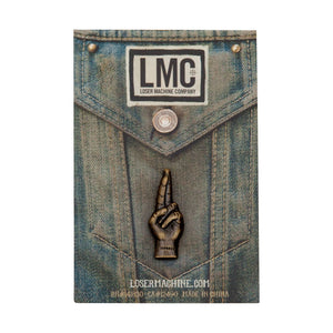 
                  
                    LOSER MACHINE LMC GOOD LUCK PIN ANITQUE BRASS
                  
                