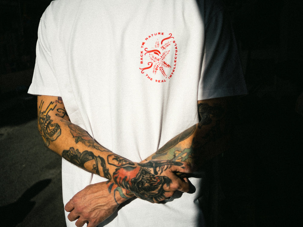 
                  
                    BACK TO NATURE - Heavy Oversized - White / Red / Petrol
                  
                