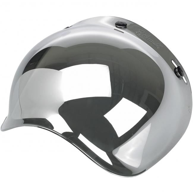 BILTWELL BUBBLE SHIELD - CHROME MIRROR