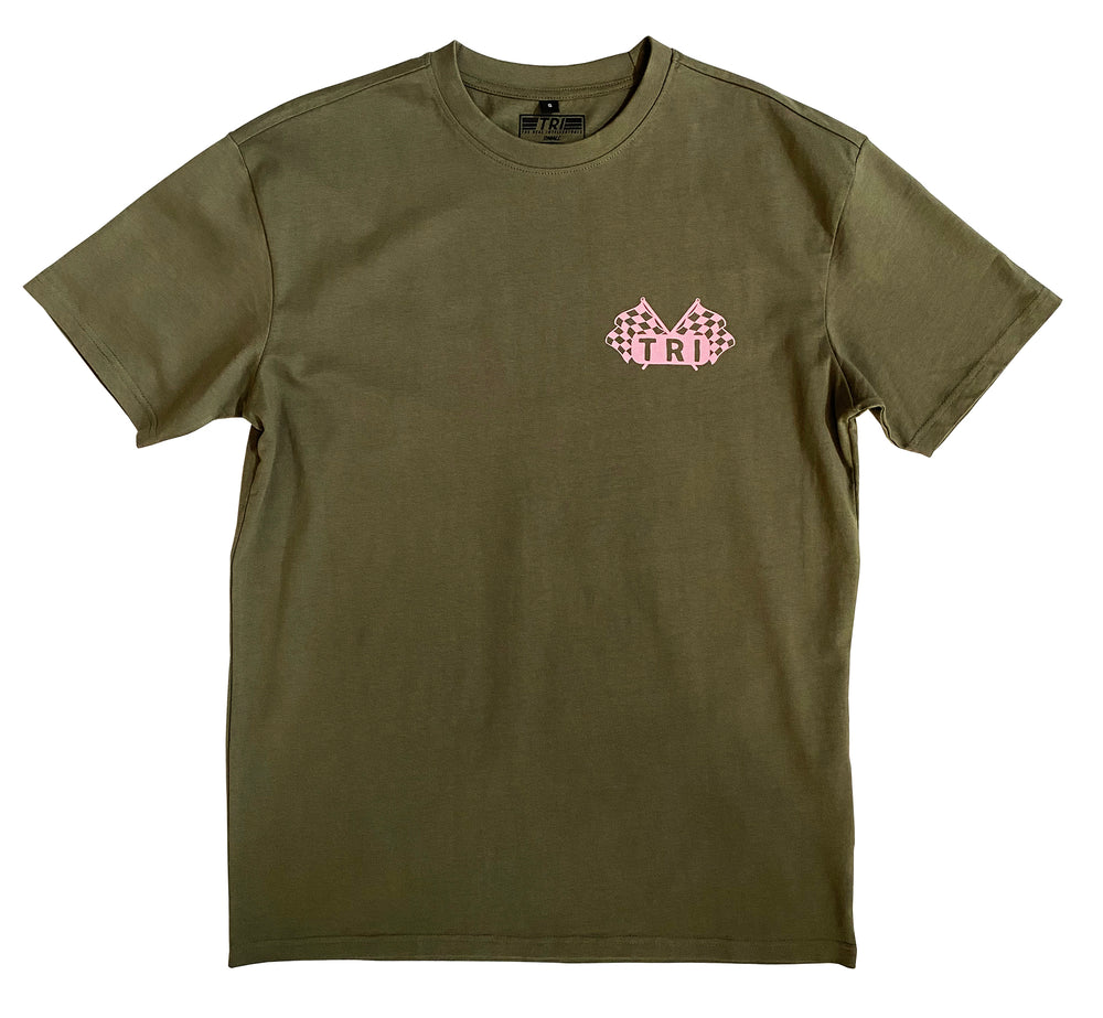 
                  
                    TRI RACE TEE - Heavy Oversize - Olive
                  
                