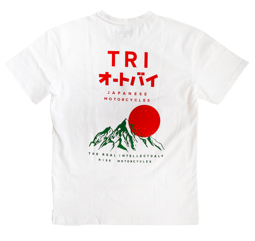 TRI JAPANESE MOTOR TEE - Heavy Oversized - White