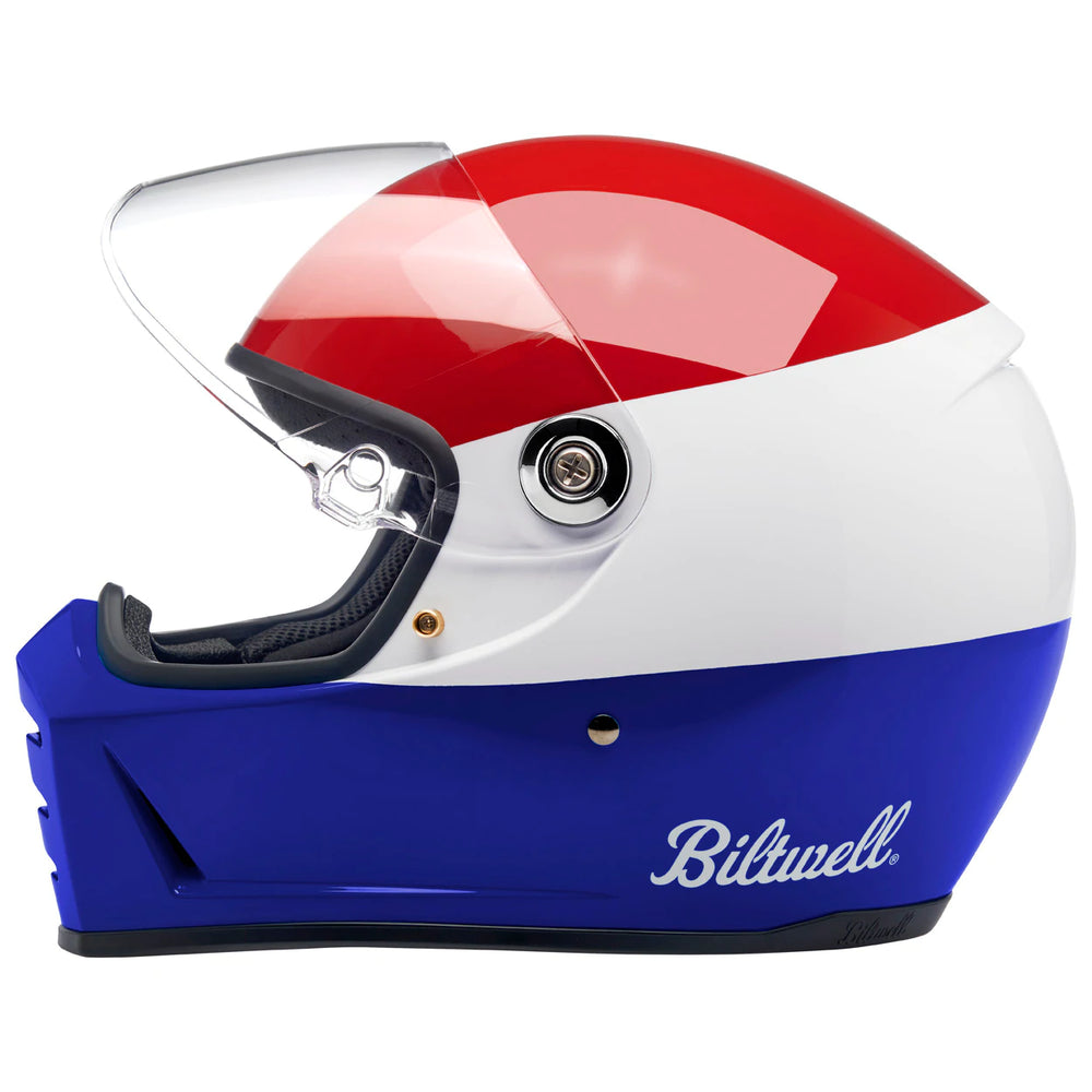 
                  
                    BILTWELL - Lane Splitter Helmet - Podium Gloss Red/White/Blue
                  
                